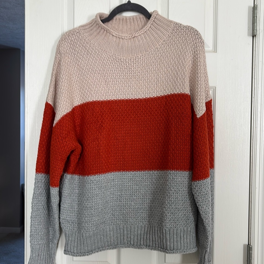 Women’s XL color block sweater